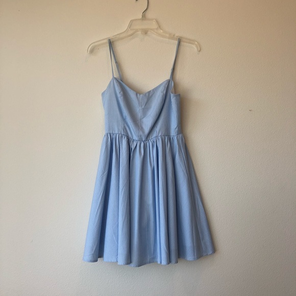 Blue and white striped dress - Picture 2 of 6